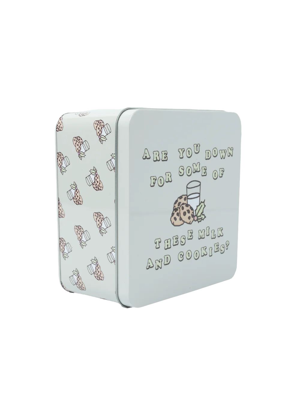 milk and cookies cookie tin