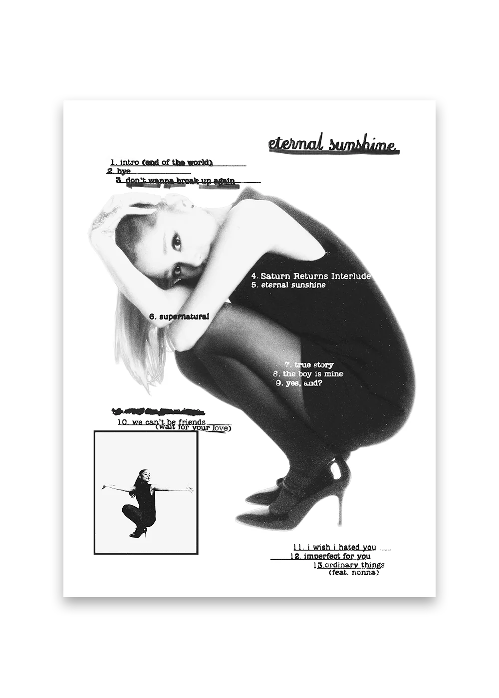 eternal sunshine tracklist poster (us exclusive)
